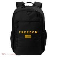 Gold Freedom American Values USA Flag Support Charlie Kirk Backpack thumb 0