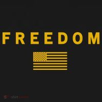 Gold Freedom American Values USA Flag Support Charlie Kirk Coaster thumb 2