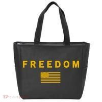 Gold Freedom American Values USA Flag Support Charlie Kirk Tote Bag thumb 0