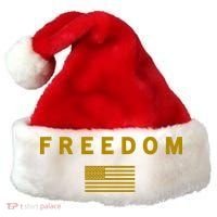 Gold Freedom American Values USA Flag Support Charlie Kirk Santa Hat thumb 0