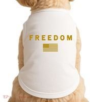 Gold Freedom American Values USA Flag Support Charlie Kirk Doggie Tank thumb 0
