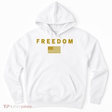 Gold Freedom American Values USA Flag Support Charlie Kirk Hoodie