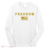 Gold Freedom American Values USA Flag Support Charlie Kirk Long Sleeve Shirt thumb 0