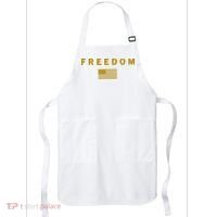 Gold Freedom American Values USA Flag Support Charlie Kirk Apron thumb 0