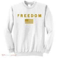 Gold Freedom American Values USA Flag Support Charlie Kirk Sweatshirt thumb 0