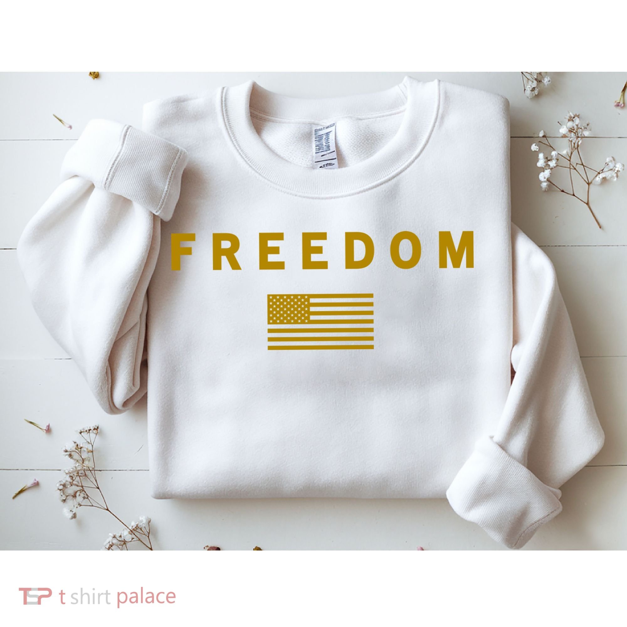 Gold Freedom American Values USA Flag Support Charlie Kirk Sweatshirt