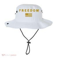 Gold Freedom American Values USA Flag Support Charlie Kirk Bucket Hat thumb 0