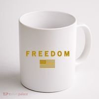 Gold Freedom American Values USA Flag Support Charlie Kirk Coffee Mug thumb 1