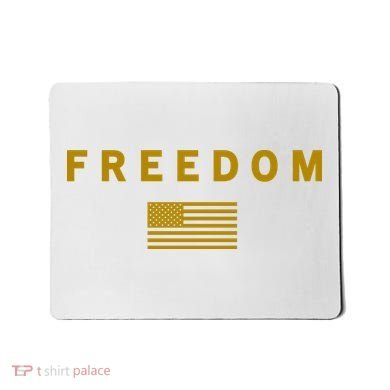 Gold Freedom American Values USA Flag Support Charlie Kirk Mousepad