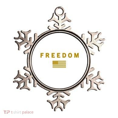 Gold Freedom American Values USA Flag Support Charlie Kirk Ornament