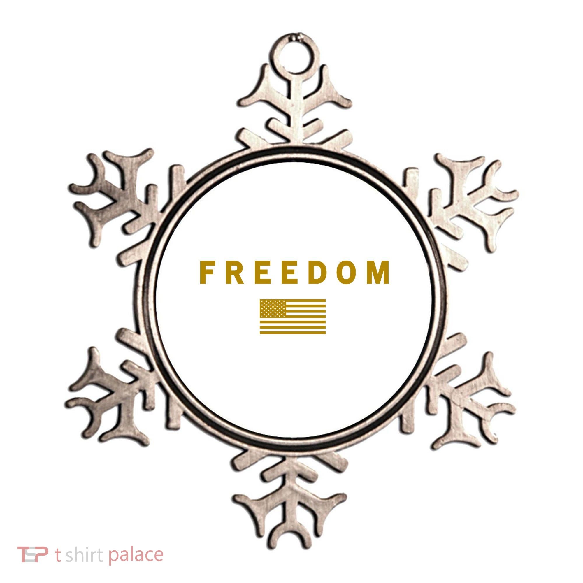 Gold Freedom American Values USA Flag Support Charlie Kirk Ornament
