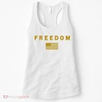 Gold Freedom American Values USA Flag Support Charlie Kirk Women's Tank Top thumb 0