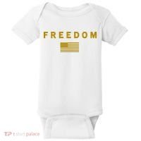 Gold Freedom American Values USA Flag Support Charlie Kirk Baby Bodysuit thumb 0
