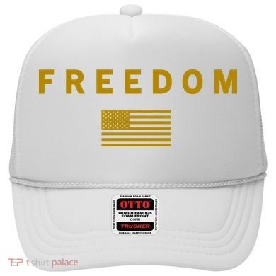 Gold Freedom American Values USA Flag Support Charlie Kirk Hat