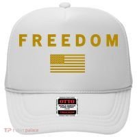 Gold Freedom American Values USA Flag Support Charlie Kirk Hat thumb 0