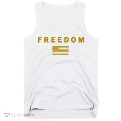 Gold Freedom American Values USA Flag Support Charlie Kirk Tank Top