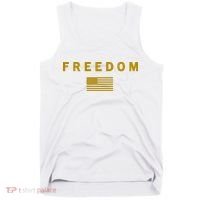 Gold Freedom American Values USA Flag Support Charlie Kirk Tank Top thumb 0
