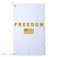 Gold Freedom American Values USA Flag Support Charlie Kirk Golf Towel thumb 0