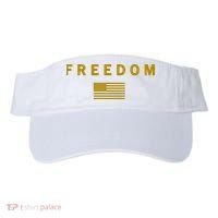 Gold Freedom American Values USA Flag Support Charlie Kirk Visor thumb 0