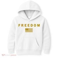 Gold Freedom American Values USA Flag Support Charlie Kirk Kids Hoodie thumb 0