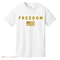 Gold Freedom American Values USA Flag Support Charlie Kirk Kids T-Shirt thumb 0