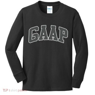 GAAP Funny Accountant T For CPA Gift Kids Long Sleeve Shirt