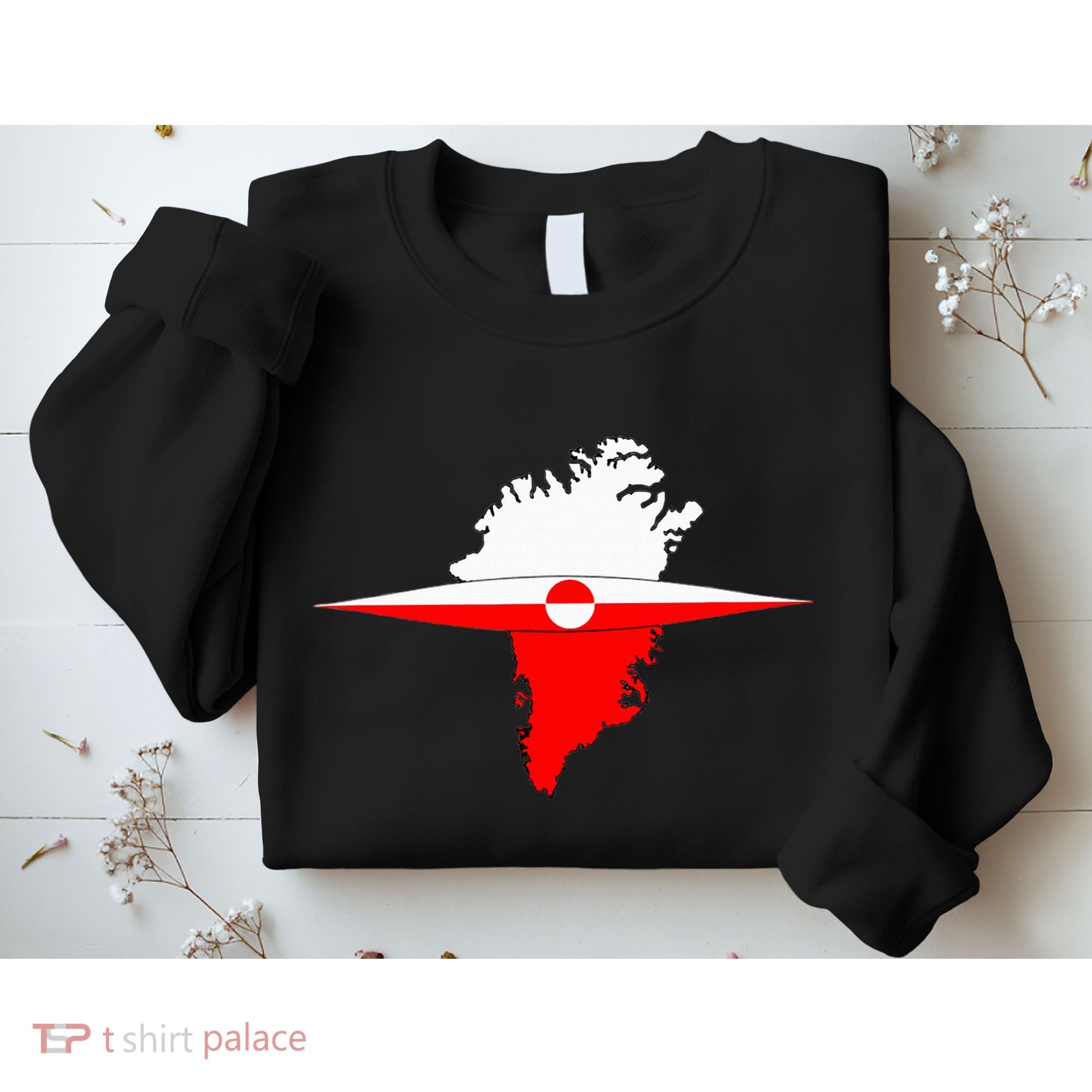 Greenland Flag And Kayak Qujaq Sweatshirt