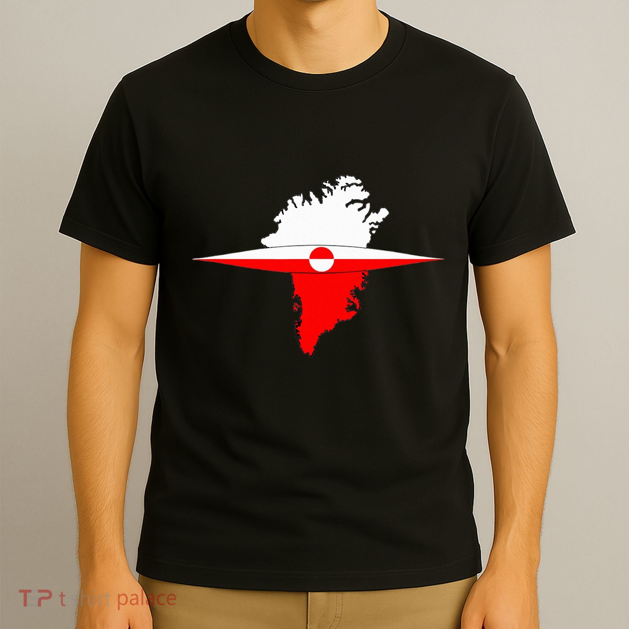 Greenland Flag And Kayak Qujaq T-Shirt