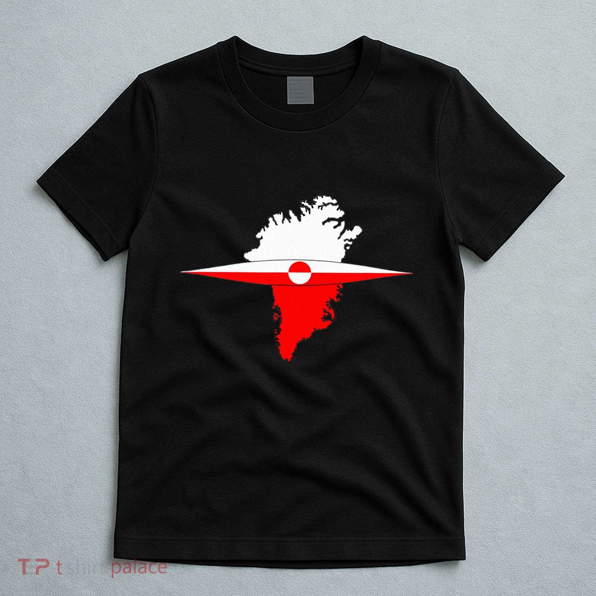 Greenland Flag And Kayak Qujaq T-Shirt