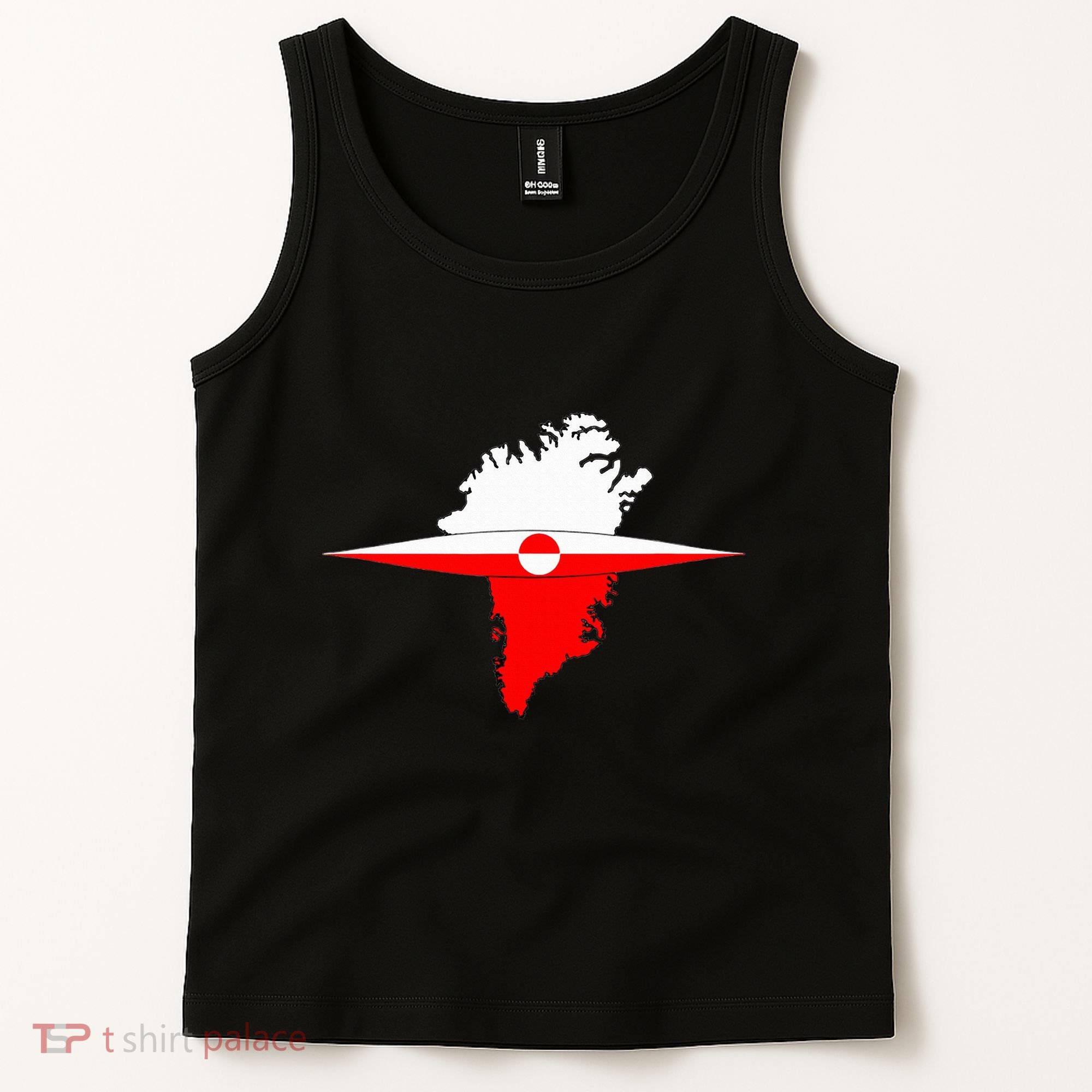 Greenland Flag And Kayak Qujaq Tank Top