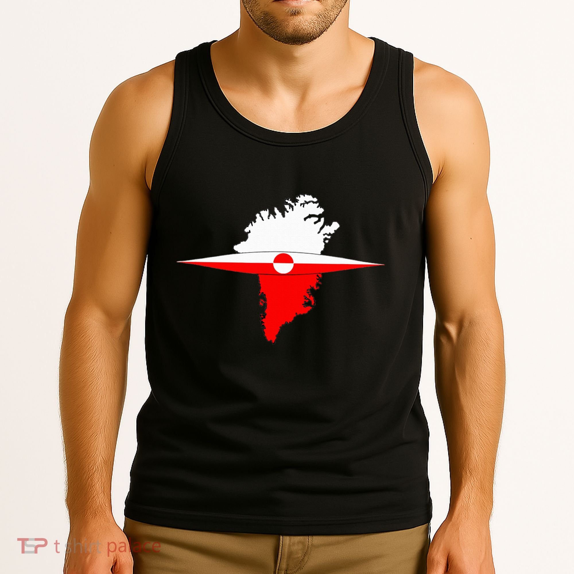 Greenland Flag And Kayak Qujaq Tank Top