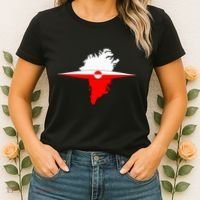 Greenland Flag And Kayak Qujaq Women's T-Shirt thumb 2