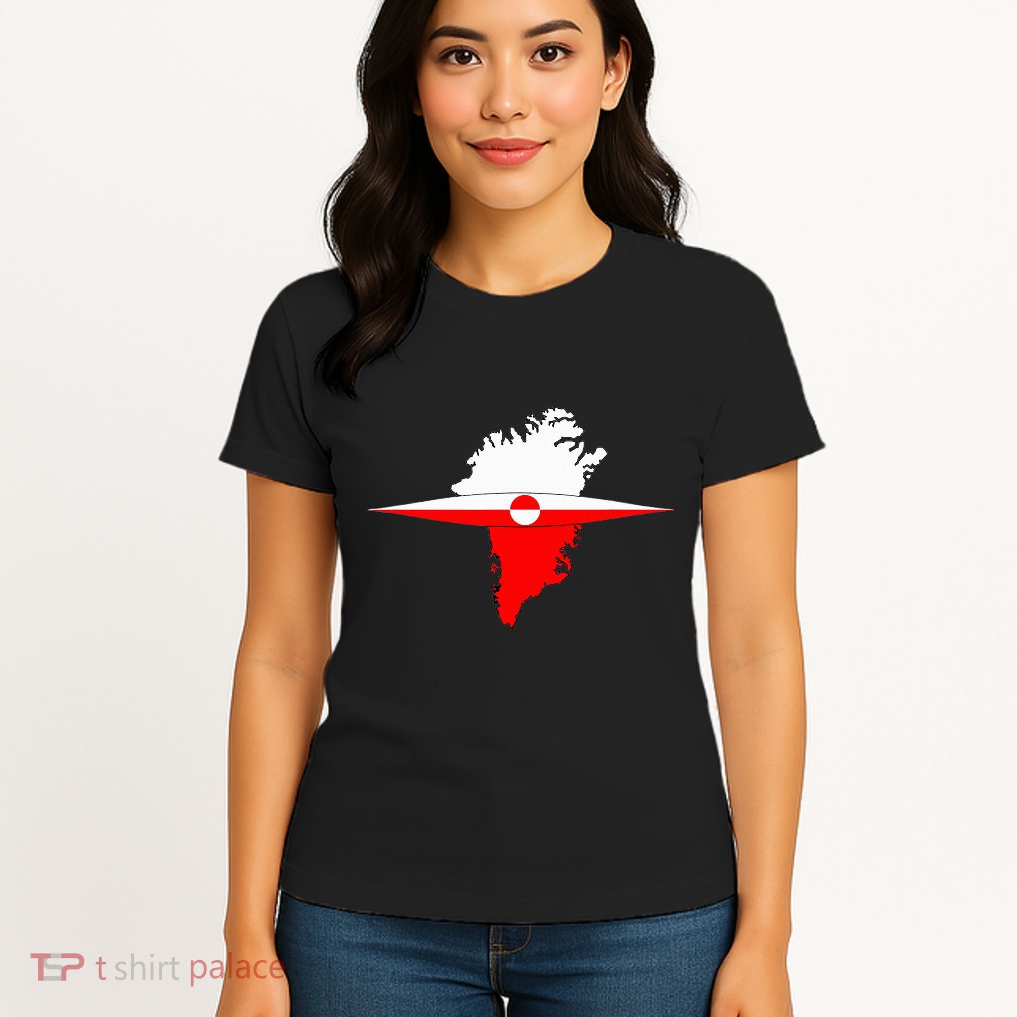 Greenland Flag And Kayak Qujaq Women's T-Shirt