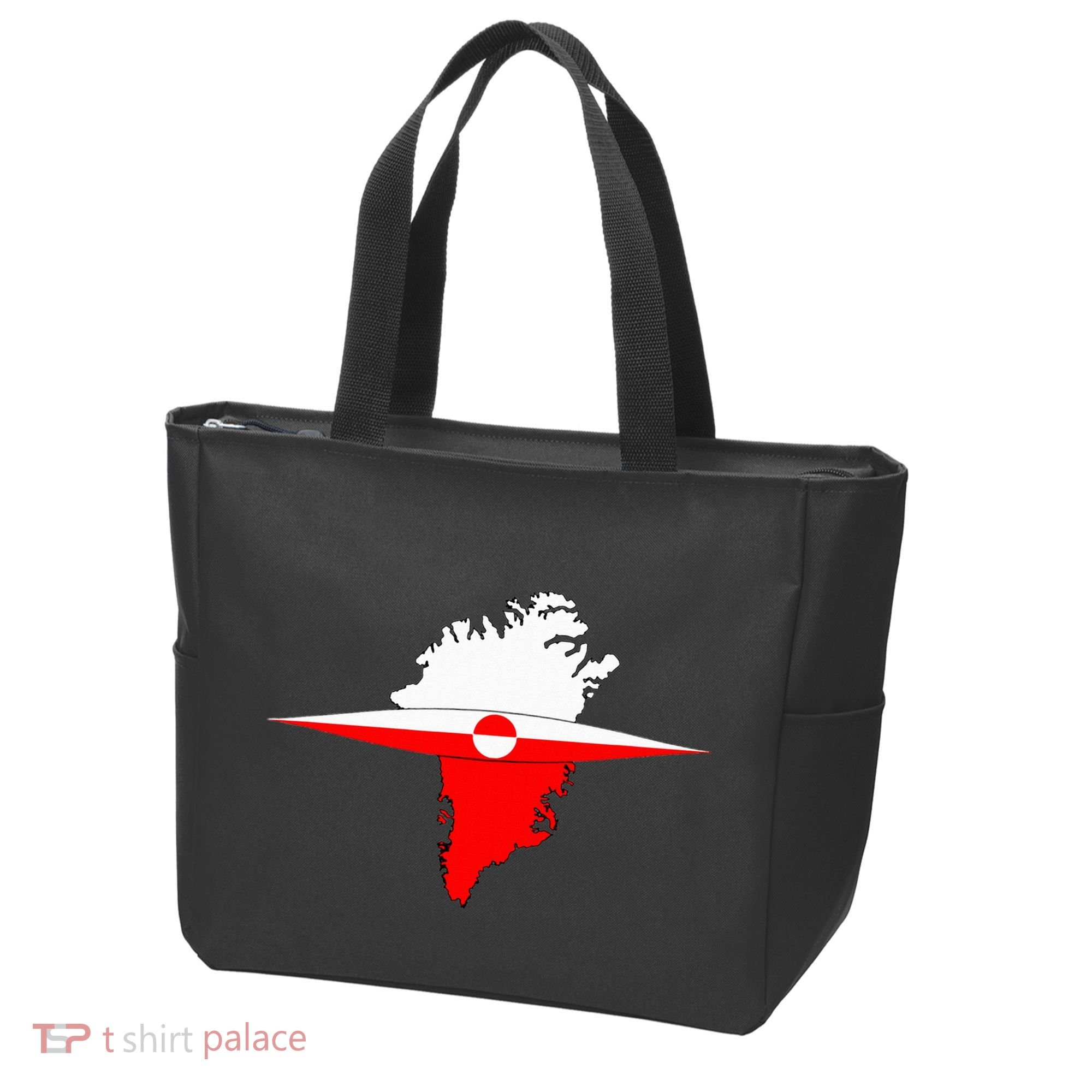 Greenland Flag And Kayak Qujaq Tote Bag
