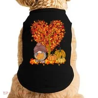 Gnome Fall Autumn Heart Cute Doggie Tank thumb 0