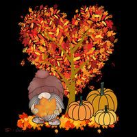 Gnome Fall Autumn Heart Cute Doggie Tank thumb 4