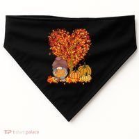 Gnome Fall Autumn Heart Cute USA-Made Doggie Bandana thumb 0