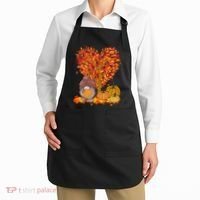 Gnome Fall Autumn Heart Cute Apron thumb 2