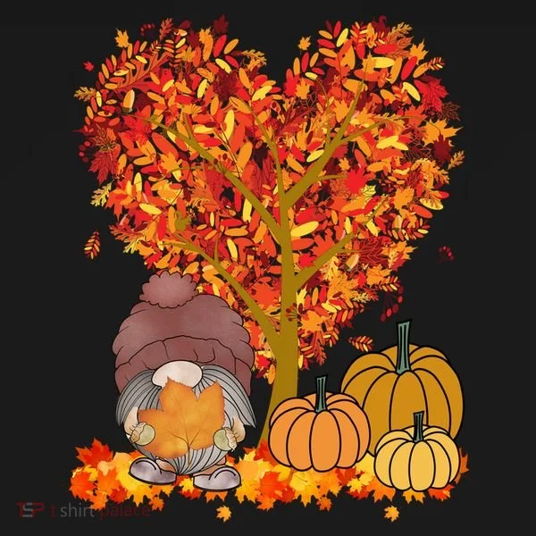 Gnome Fall Autumn Heart Cute Bucket Hat