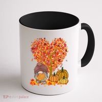 Gnome Fall Autumn Heart Cute Coffee Mug thumb 1