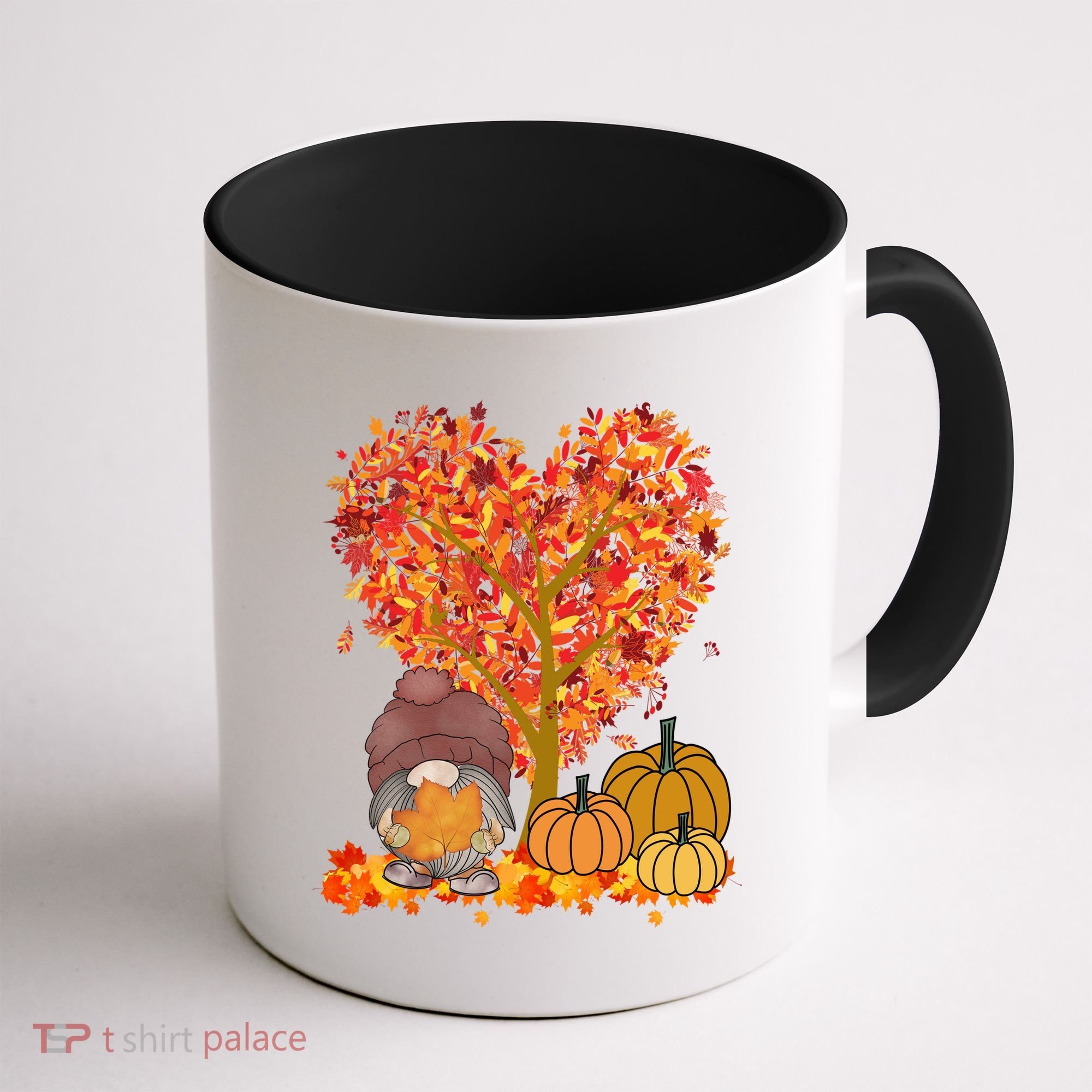 Gnome Fall Autumn Heart Cute Coffee Mug