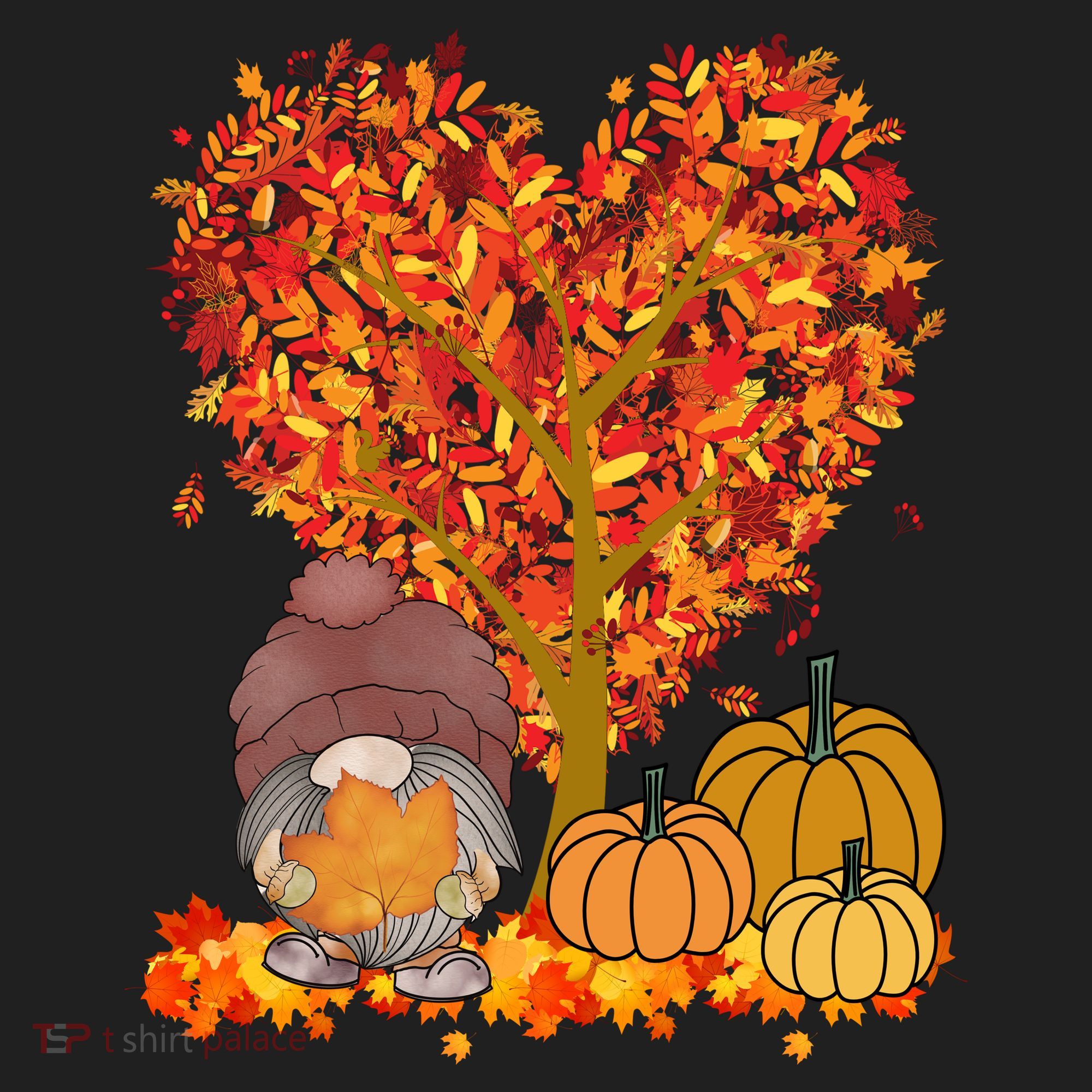 Gnome Fall Autumn Heart Cute Beanie