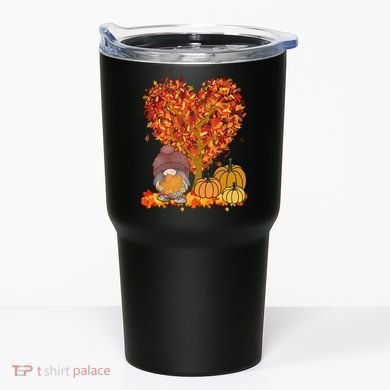 Gnome Fall Autumn Heart Cute Tumbler