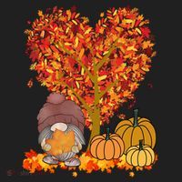 Gnome Fall Autumn Heart Cute Tumbler thumb 3