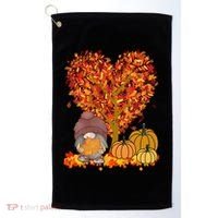 Gnome Fall Autumn Heart Cute Golf Towel thumb 0