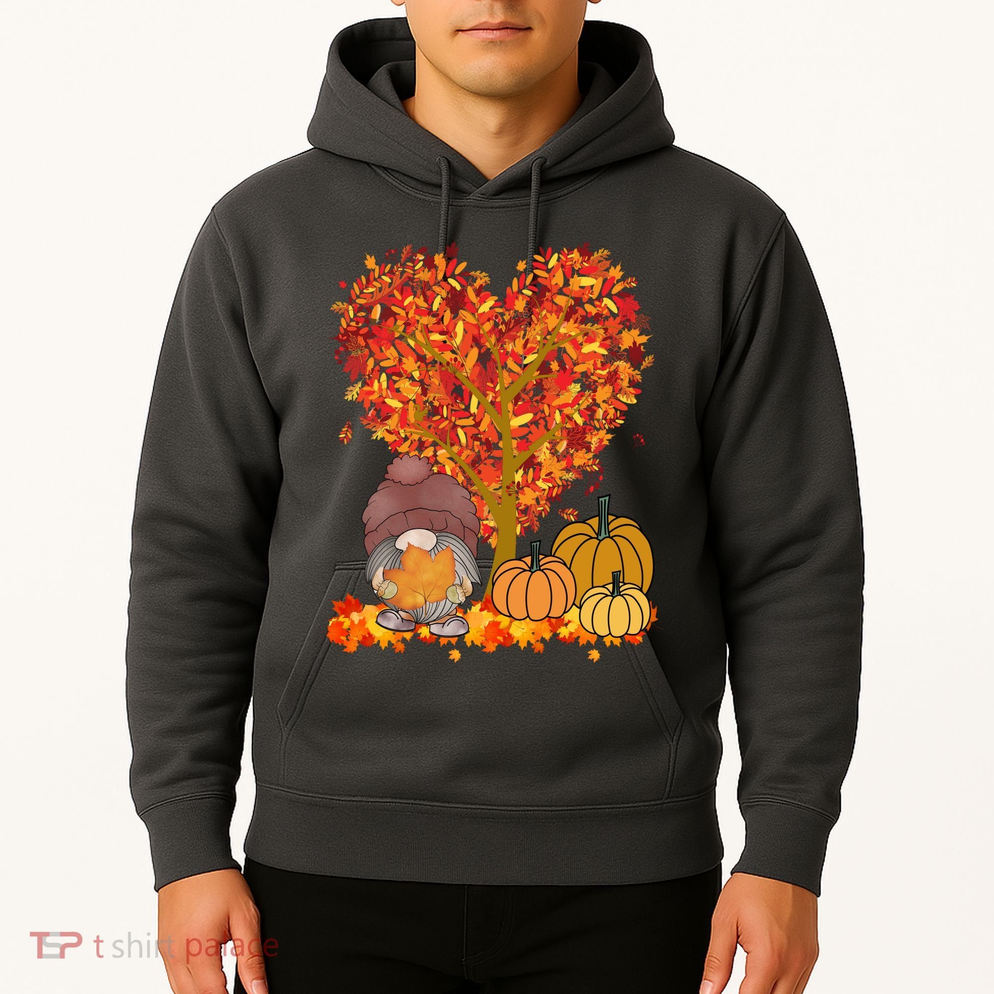 Gnome Fall Autumn Heart Cute Hoodie