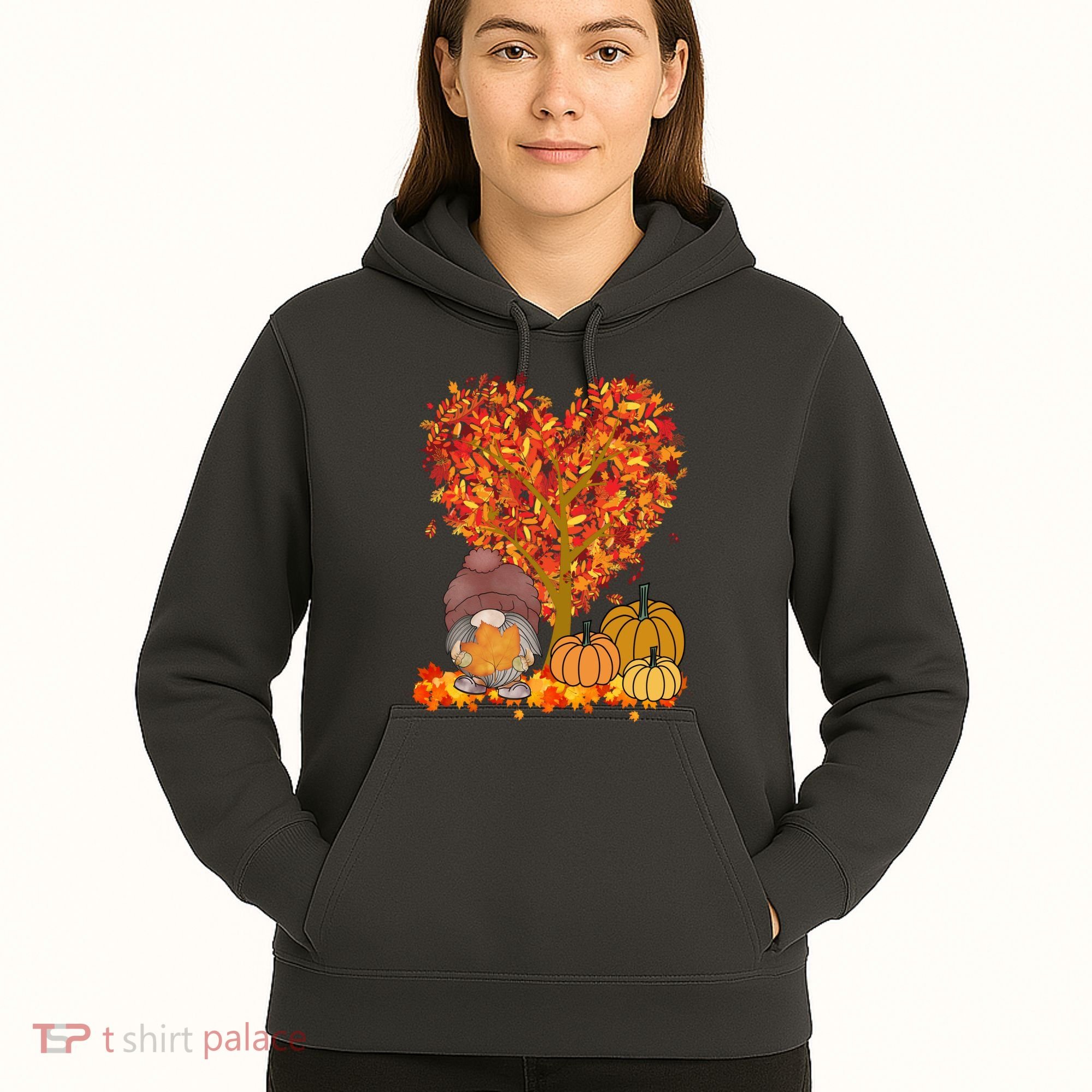 Gnome Fall Autumn Heart Cute Hoodie