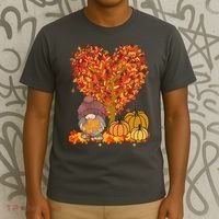 Gnome Fall Autumn Heart Cute T-Shirt thumb 3