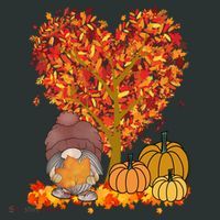 Gnome Fall Autumn Heart Cute T-Shirt thumb 7