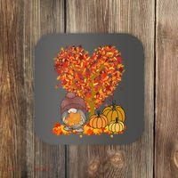 Gnome Fall Autumn Heart Cute Coaster thumb 0